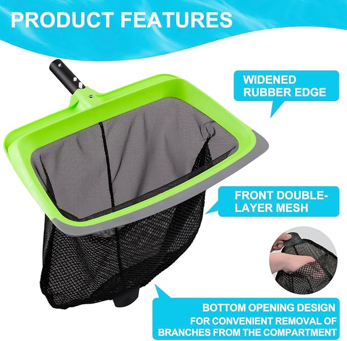 Sepetrel Deluxe Swimming Pool Cleaning Kit Including Rubber Edge Skimmer Net - Image 4