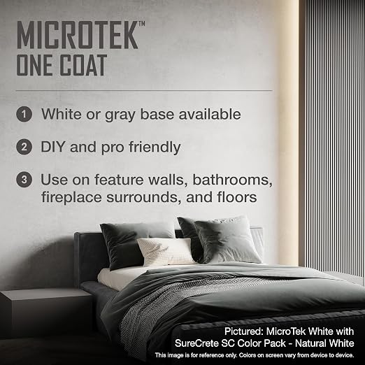 SureCrete MicroTek One Coat | Gray | 40 lb Bag | Microcement Overlay - Image 4