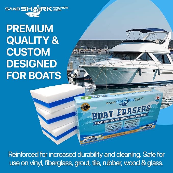 SandShark Premium Boat Hull Cleaner | Eraser Sponge, Boat Accessories Gifts - Image 6