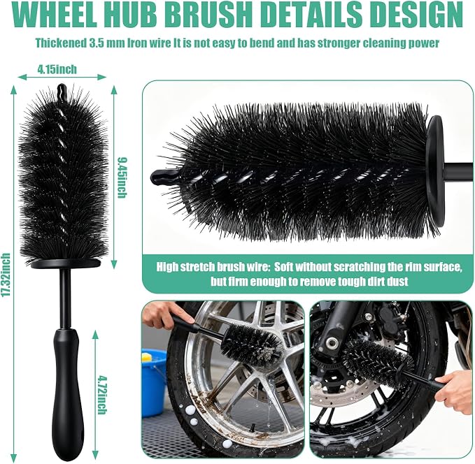 13PCS Motorcycle Cleaning Kit, Motorcycle Detailing Kit Overall Cleaner Tools - Image 6