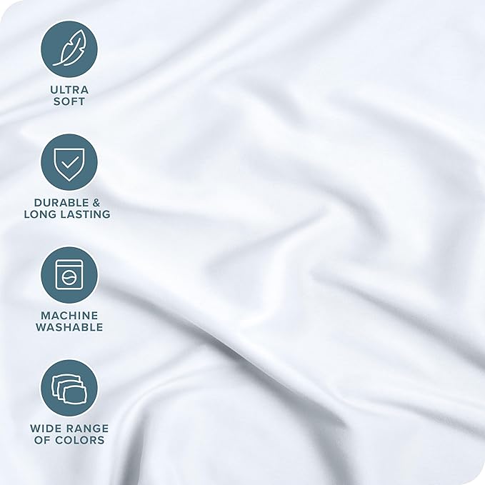 Bare Home 5-Pack Fitted Bottom Ultra-Soft Sheets Full - Premium 1800 Ultra-Soft Wrinkle Resistant Microfiber - Deep Pocket (Full, White)
