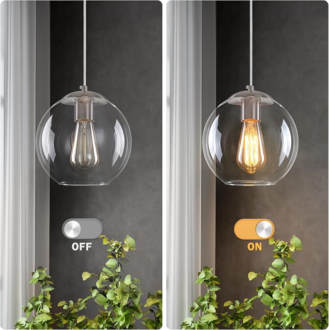Globe Pendant Light, Modern Hanging Lighting Fixture, Classic Cluster Chandelier - Image 5