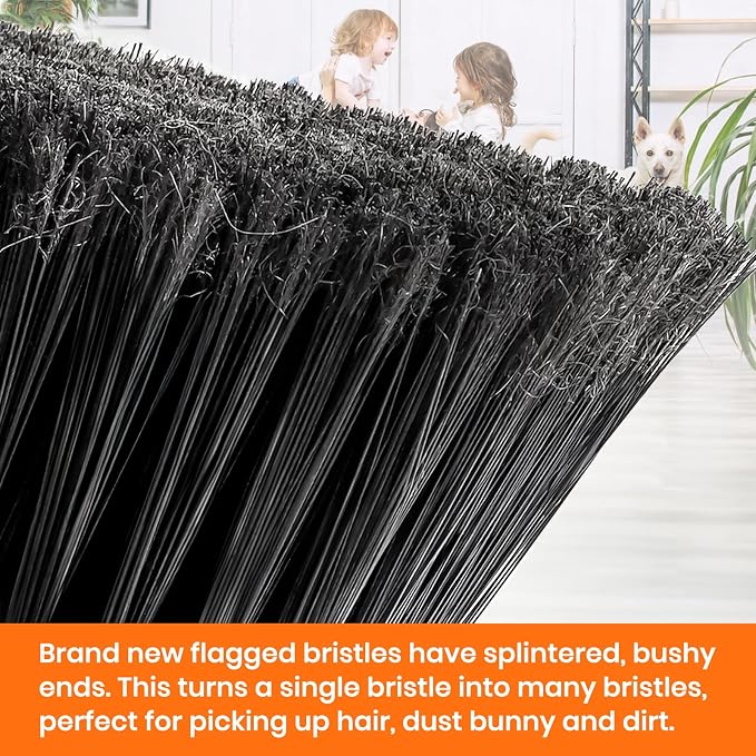4 PK Soft Bristle Push Brooms for Sweeping Indoor/Outdoor Heavy Duty Commercial - Image 3