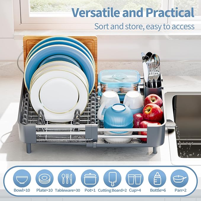 Dish Racks for Kitchen Counter, Dish Drying Rack - Image 2