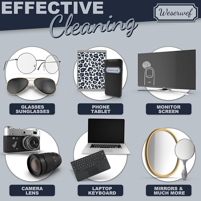 WESERWEF Design Microfiber Glasses Cleaning Cloth – Premium Cleaning Cloth - Image 4