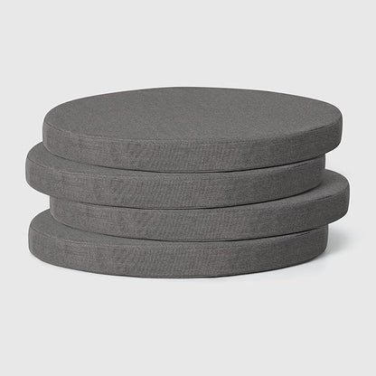WestinTrends Solace Outdoor Patio Kitchen Dining Chair Round Seat Cushions Set of 4, 16 x 16, Grey