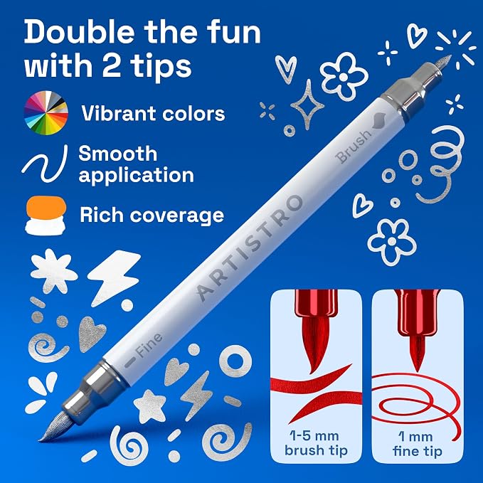 ARTISTRO 24 Metallic Acrylic Paint Markers - Image 3