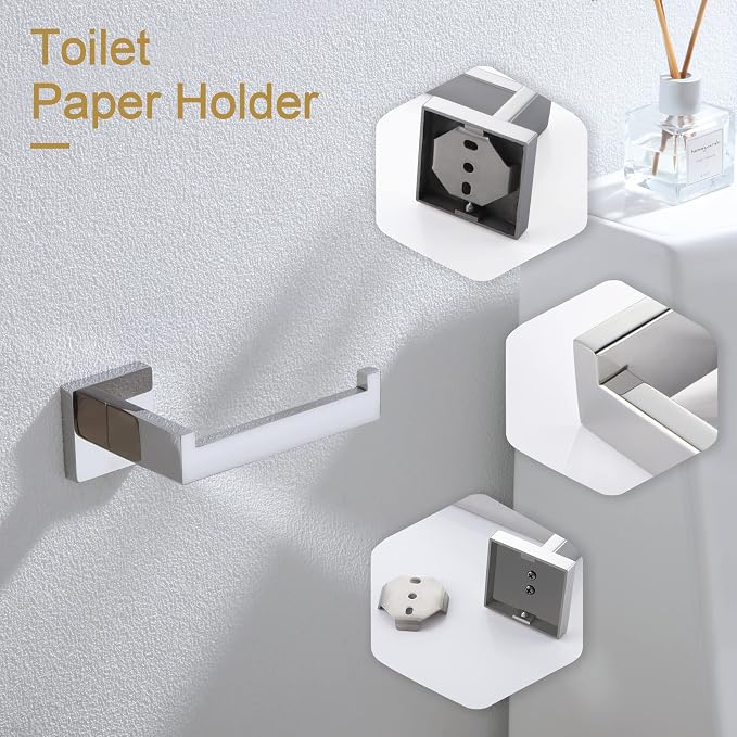 KOKOSIRI Toilet Paper Holder Chrome Toilet Roll Holder - Image 3