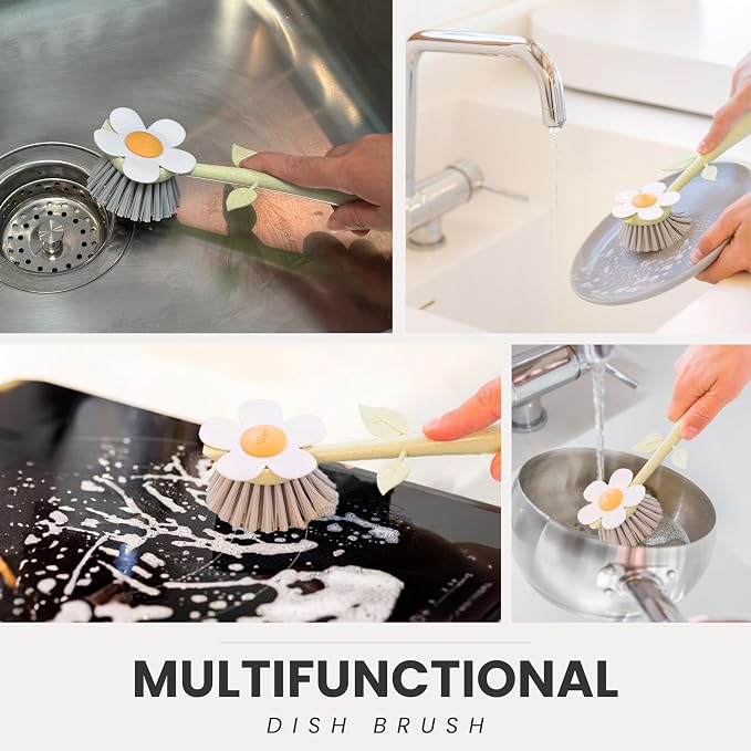 Vigar Florganic Daisy-Shaped Dish Brush, a Dish Brush - Image 5