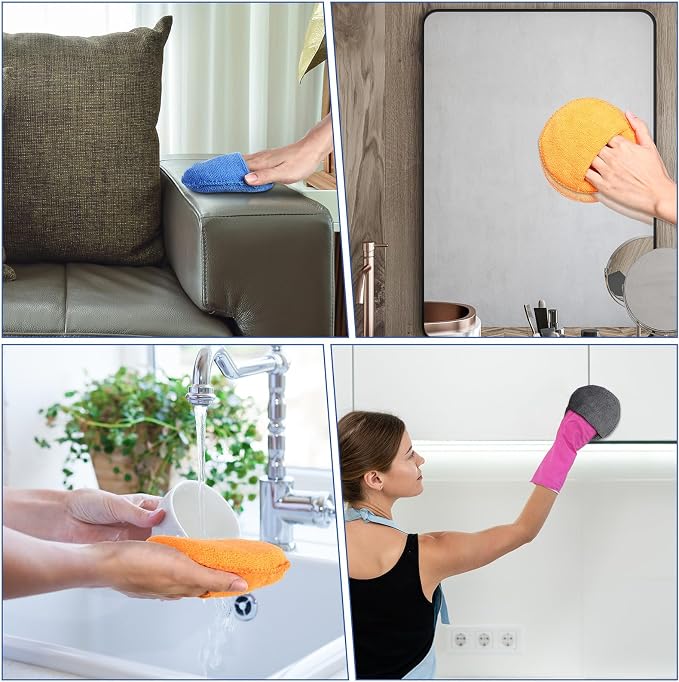 52 Pcs Microfiber Wax Applicator Pad 5" Diameter Soft Wax Pads - Image 6
