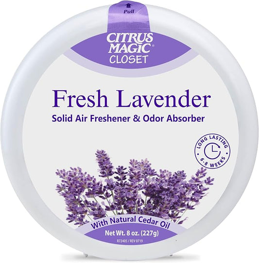 Citrus Magic For Closets Odor Absorbing Solid Air Freshener, Fresh Lavender - Image 2