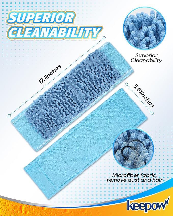 KEEPOW Microfiber Steam Mop Pad Compatible - Image 3