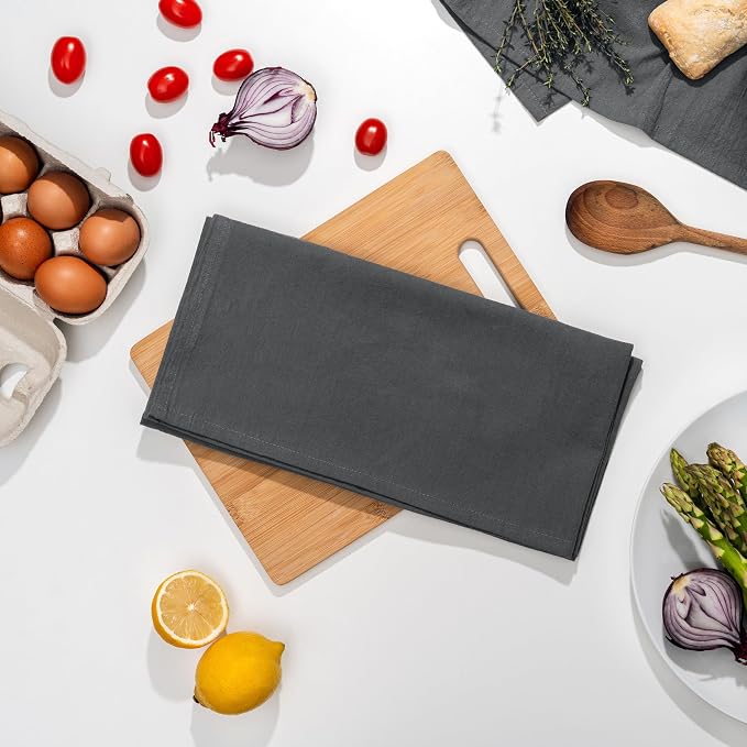 Organic Cotton Gray Tea Towels - Image 4