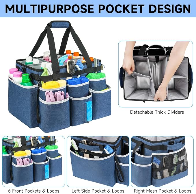 Large Rolling Cleaning Caddy Bag - Image 3