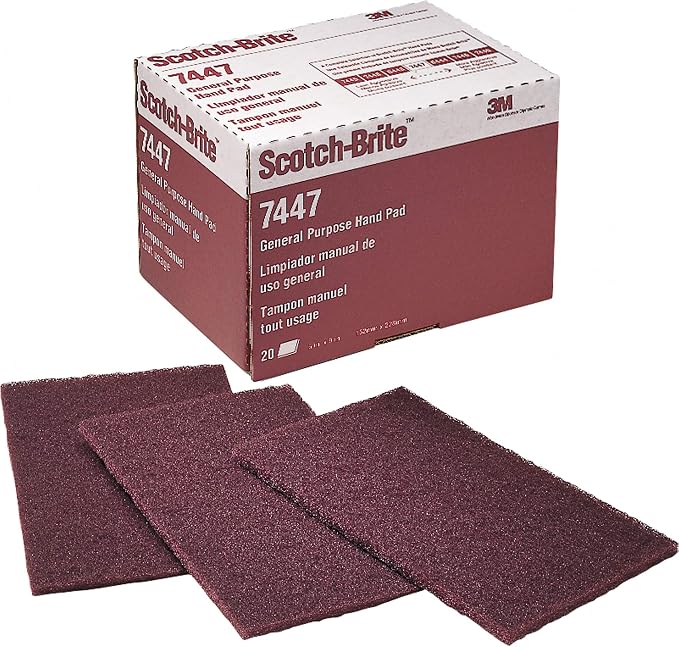 6" x 9" 3M 07447 Scotch-Brite Maroon General Purpose Hand Pads by 3MIndustrial