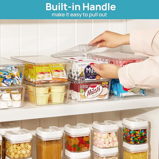 Vtopmart 8pcs Clear Organizers and Storage Bins - Image 6