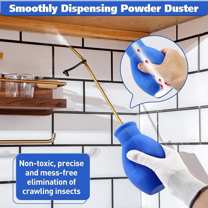 2 Pack Diatomaceous Earth Powder Duster, 8OZ Garden Powder Applicator Dispenser - Image 5