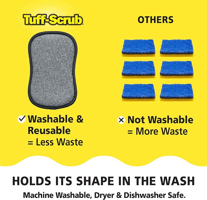 Original Scrub-N-Wipe Pad by Tuff-Scrub, Microfiber, Non-Scratch, Dual-Sided - Image 5