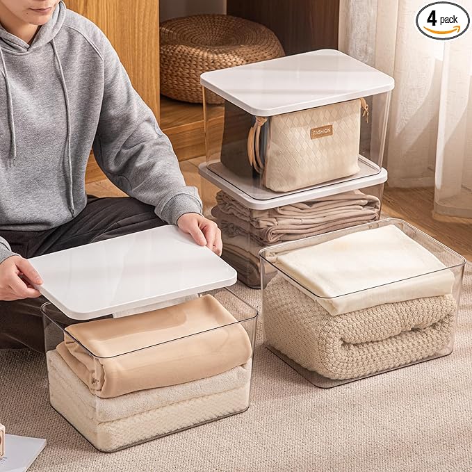 4-Piece Set, Plastic Storage Bin by sgoostood