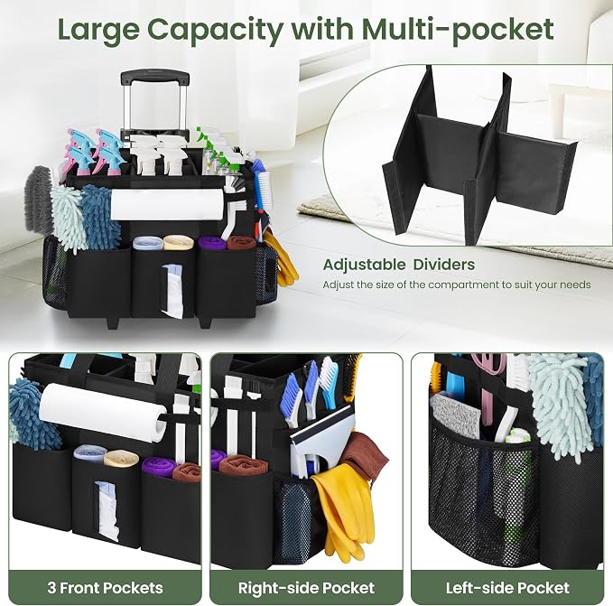 Large Rolling Cleaning Caddy - Image 2