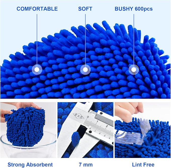 Ordenado 62" Car Wash Brush Kit Mitt Mop Sponge - Image 8