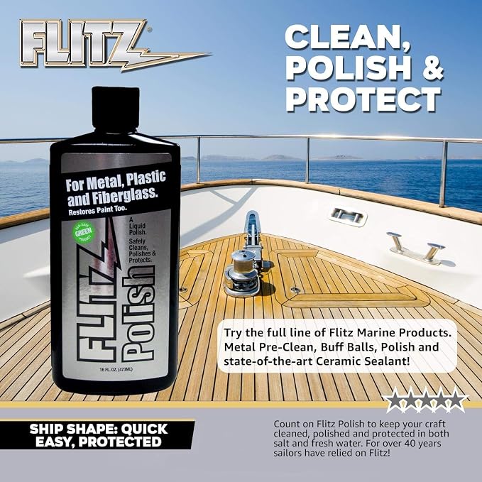 Flitz Multi Purpose Metal Polish Liquid - 16oz Bottle of USA-Made Tarnish - Image 3