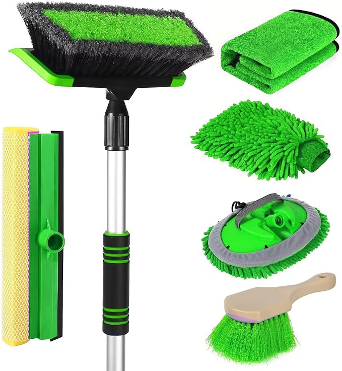 62'' Car Wash Brush with Long Handle, Scratch-Free Soft Bristles Sturdy Car by Wontolf