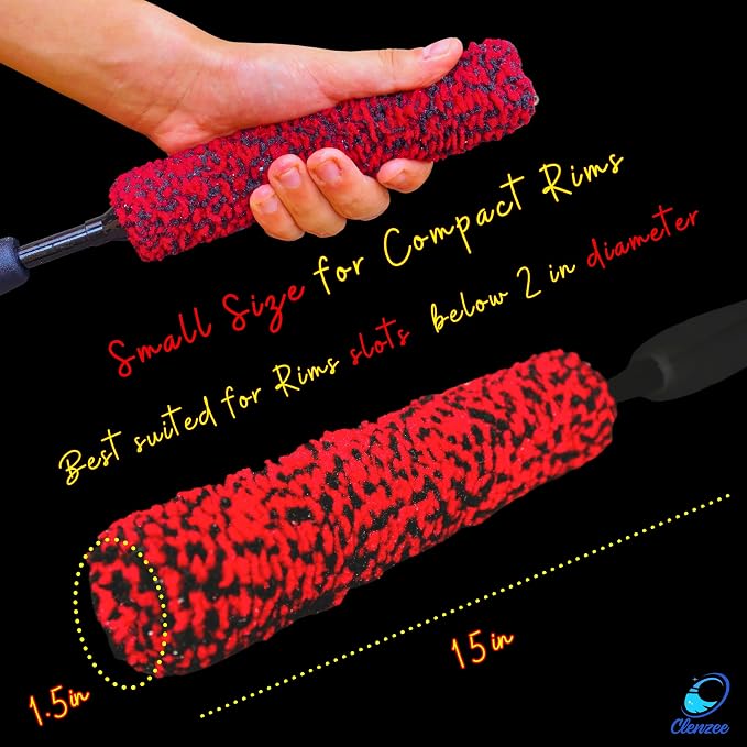 Premium Microfiber Wheel Cleaner Brush | Soft Non-Metallic Rim Cleaner Brush - Image 2