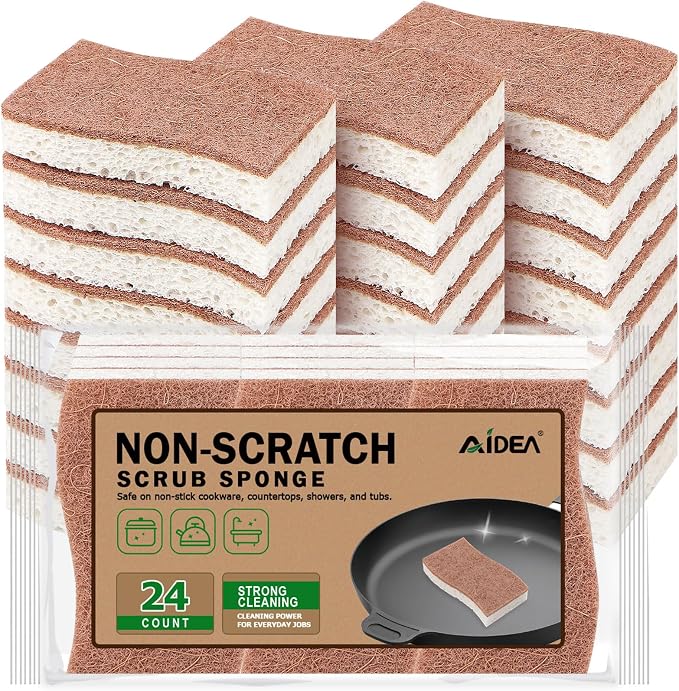 AIDEA Sponges Non Scratch, Natural Sponge by AIDEAHOME