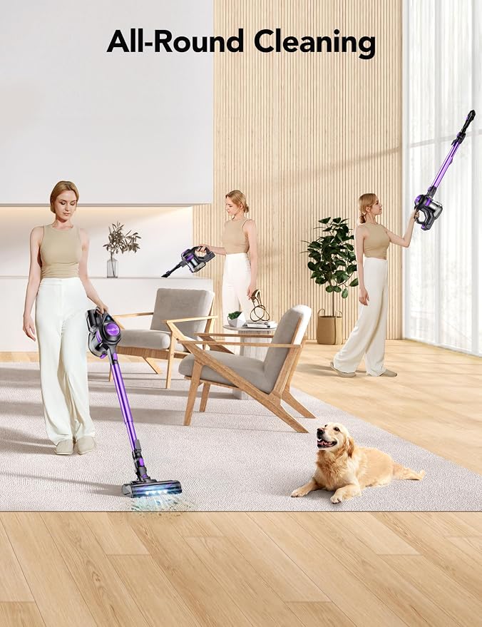 Cordless Vacuum Cleaner, Rapid Clean 23 Kpa Powerful Suction, 1.3 L Large - Image 5