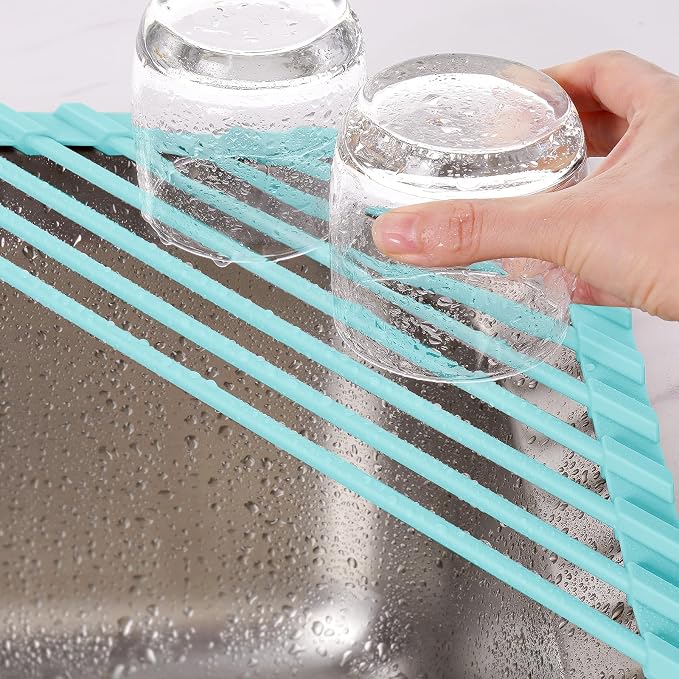 Tomorotec Compact Silicone-Coated Triangle Dish Drying Rack - Image 8