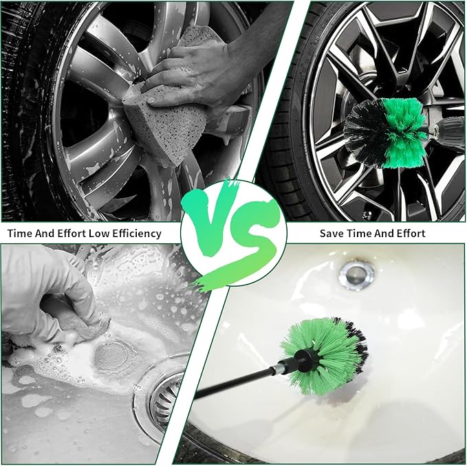 8 Pcs Drill Brush Attachment Set, Power Cleaning Scrub Brush Kit - Image 5