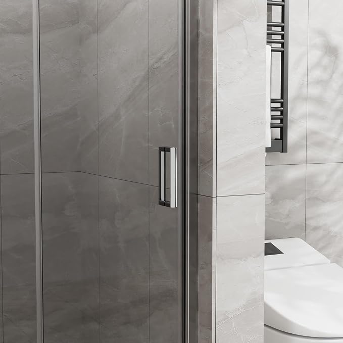 Frameless Bi-Fold Shower Door 34" W x 72" H, 1/4" Clear Tempered Glass - Image 6