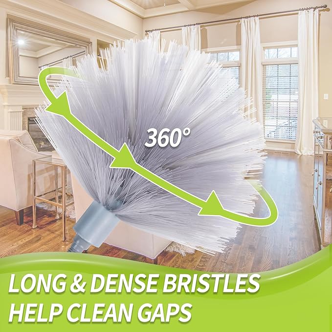 Cobweb Duster with Extension Pole, Spider Web Brush & Ceiling Cleaning Kit - Image 6