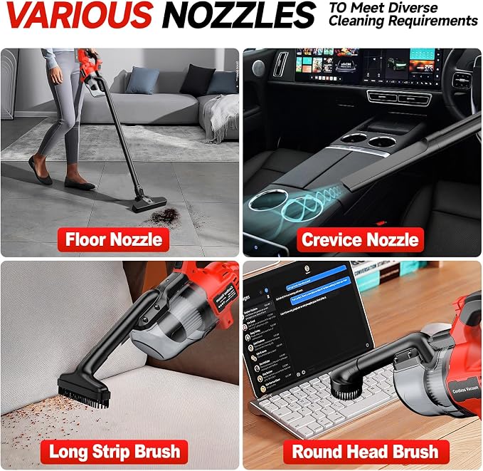 Cordless Vacuum for Milwaukee M18 Battery, Handheld Vacuum Cleaner for Home Pet - Image 6