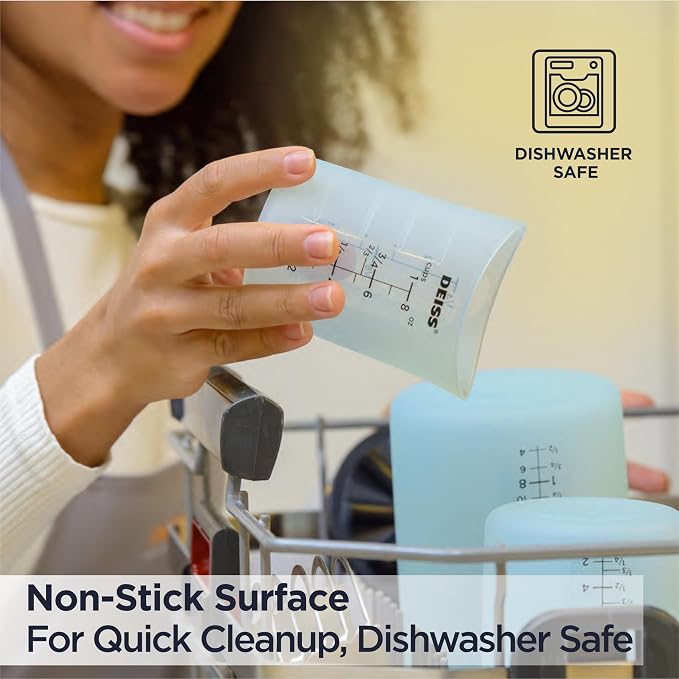 Deiss PRO 3 Piece Silicone Measuring Cup Set - Image 8