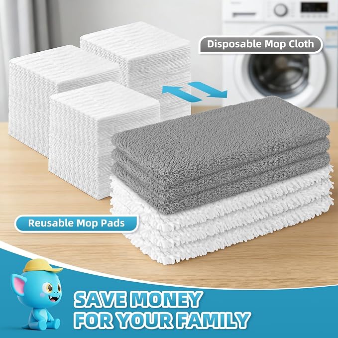 6 Pack Reusable Mop Pads Compatible - Image 7