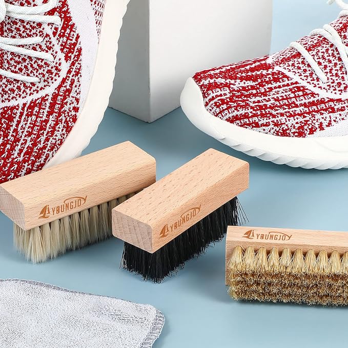 YoungJoy 3 Pieces Dual Sided Sneaker Shoe Cleaner Brush Set Shoes Clean Brush - Image 6