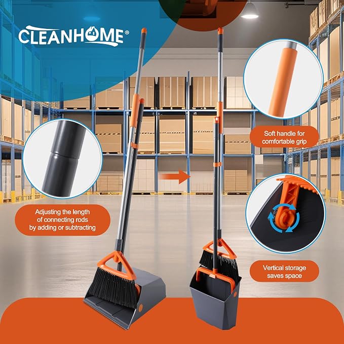 Heavy Duty Outdoor Broom and Dustpan Set - Image 4