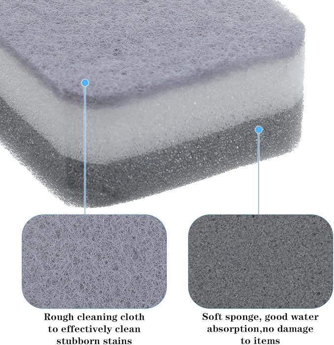 40 Pcs Kitchen Dishwashing Sponge Individually Wrapped Sponges, Bulk Non - Image 3