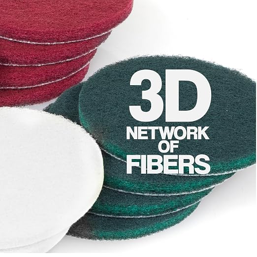 5" Abrasive Pad Hook & Loop Round Non-Woven Surface Prep Discs, Polish Wood - Image 4