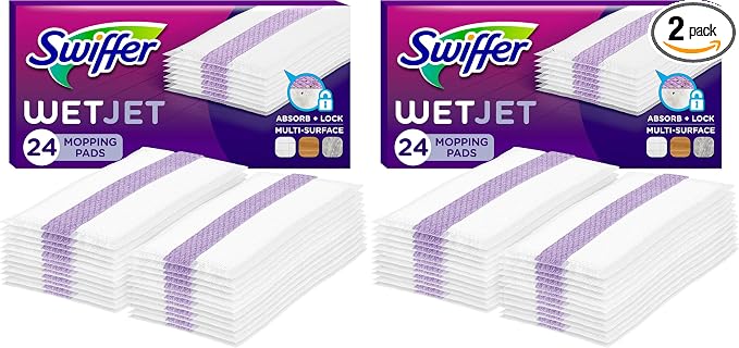 Swiffer WetJet Hardwood Floor Cleaner Spray Mop Pad Refill, Bathroom Cleaning by Swiffer