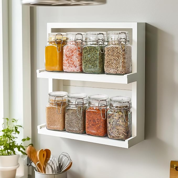 ComSaf Small Glass Jars with Airtight Lid Set of 6, Spice Jars 8 oz, Mason Jars - Image 4