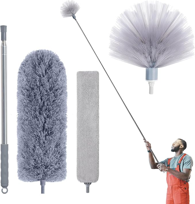 Duster with Extension Pole, Skinny Duster/Under Appliance Cleaning Tool & by IVYROLL