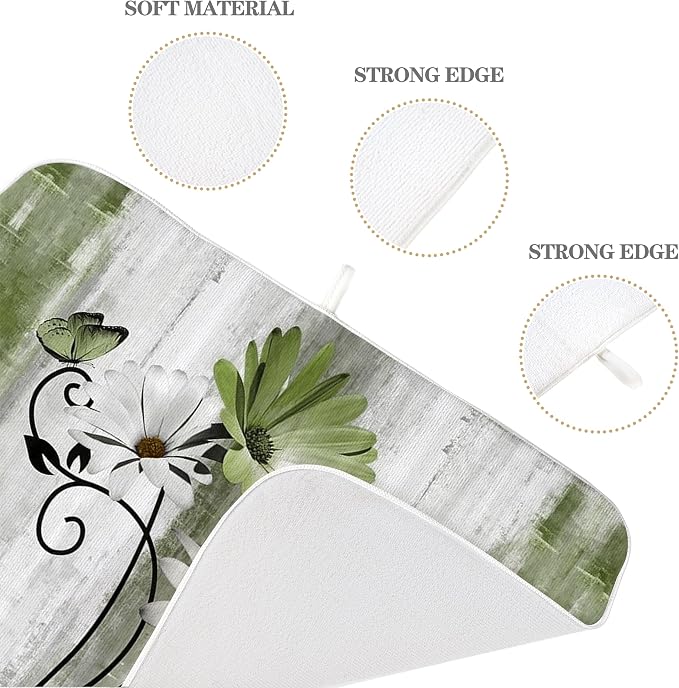 Floral Dish Drying Mat 18x24 Inches - Image 7