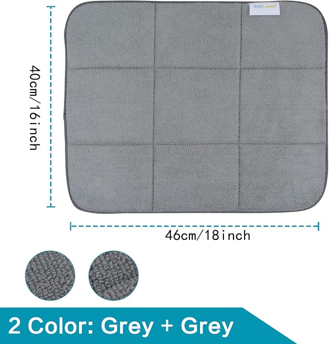 SINLAND Microfiber Dish Drying Mat Super Absorbent Dish Drying Pad - Image 2