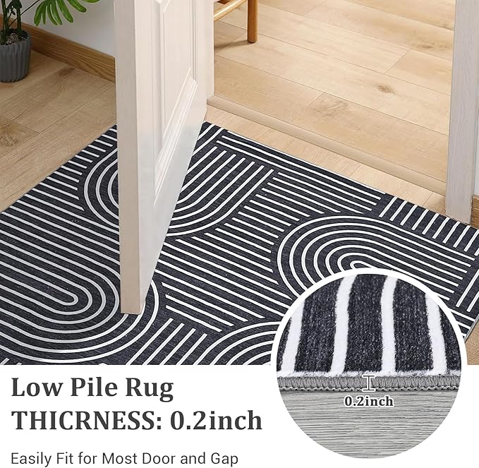 Washable Rug 3x5 Area Rugs for Living Room, Abstract Rug for Bedroom, Soft - Image 6