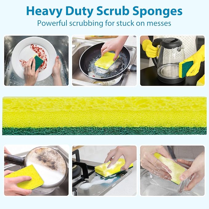 24 Pack Heavy Duty Scrub Sponges, Efficiently Clean The Surface Stains - Image 6