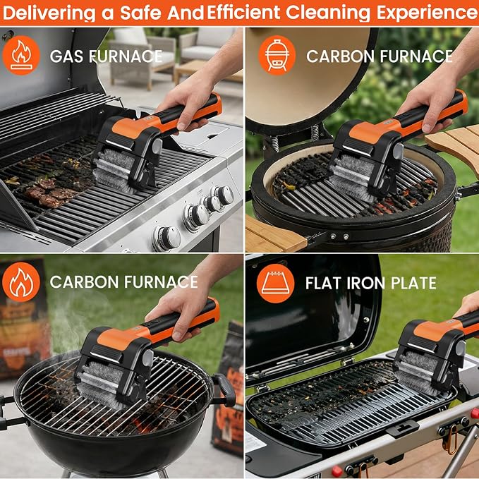 Electric Rotary Grill Brush, 950 RPM Cordless Rechargeable BBQ Tool - Image 6