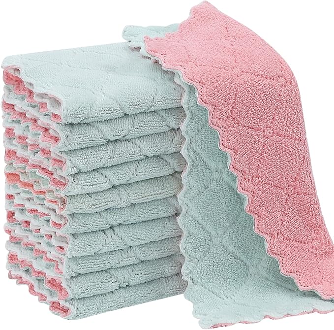 Rachan 11Pack Kitchen Dish Cloths, Reusable Dish Towels, Nonstick Oil Washable by Rachan